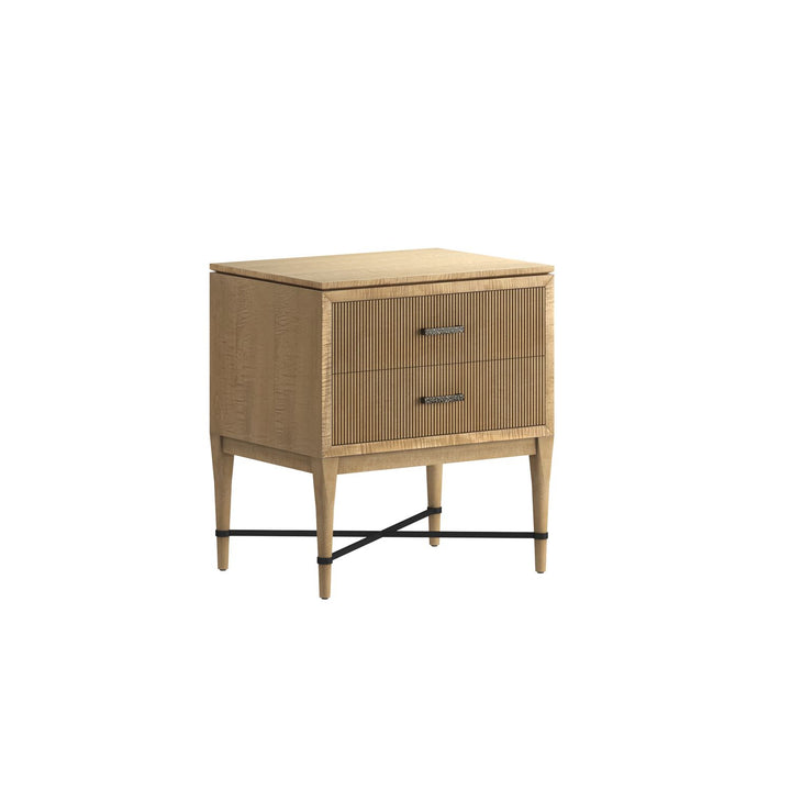 Loft Reeded Nightstand — Natural Maple