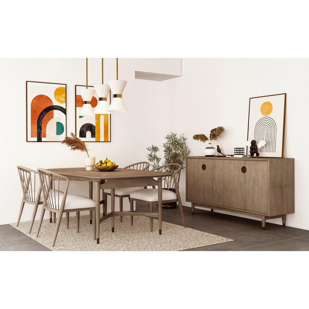 Finn Rectangular Dining Table - Brown