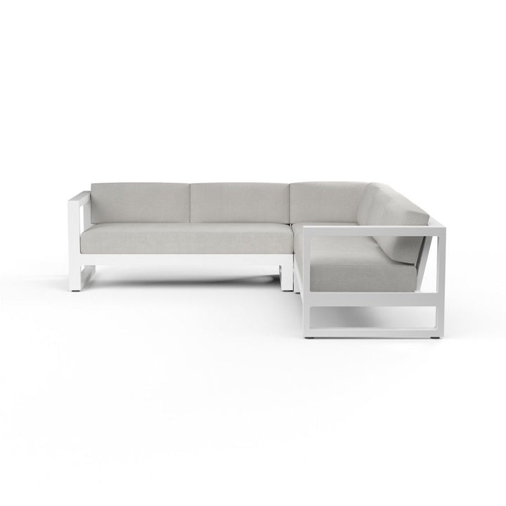 Outdoor Sofas and Sectionals Newport Sectional in Cast Silver, No Welt