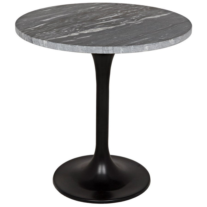 Laredo Bistro Table-Noir-NOIR-GTAB515MTB-20-Dining Tables20"-Black Metal & Marble-1-France and Son