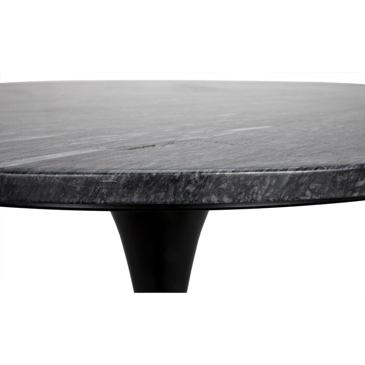 Laredo Bistro Table-Noir-NOIR-GTAB530AB-36-Dining TablesBianco Crown Marble with Aged Brass-36"-16-France and Son