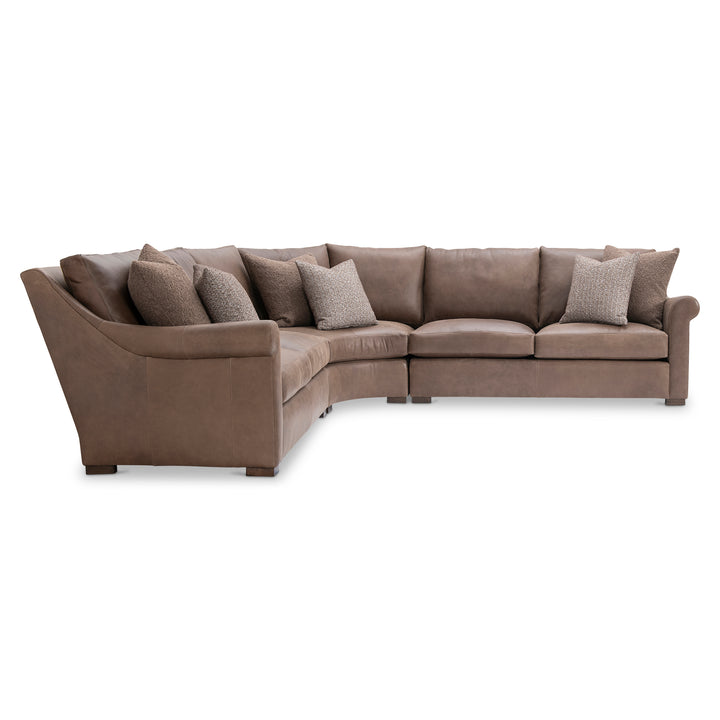 Keirnan 3-Piece Leather Sectional