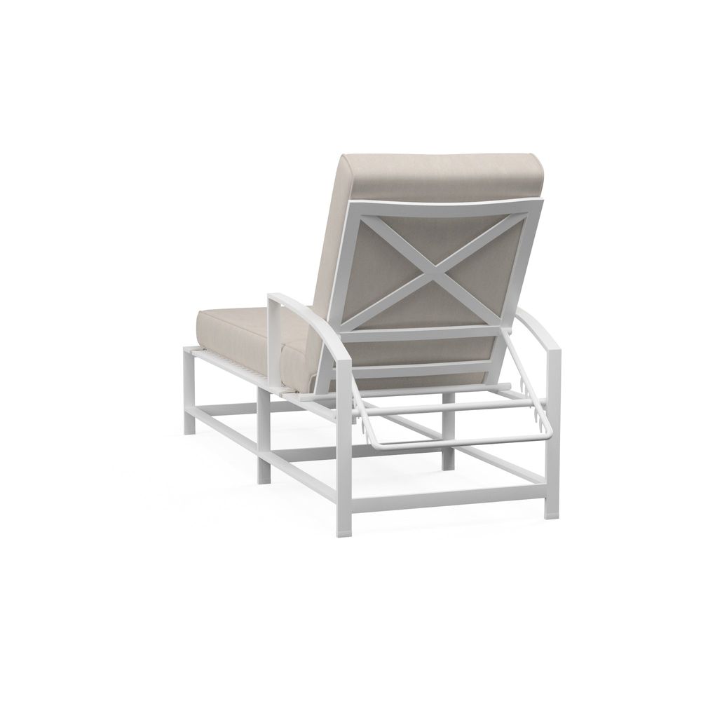 Outdoor Chaises Bristol Chaise in Canvas Flax w/ Self Welt