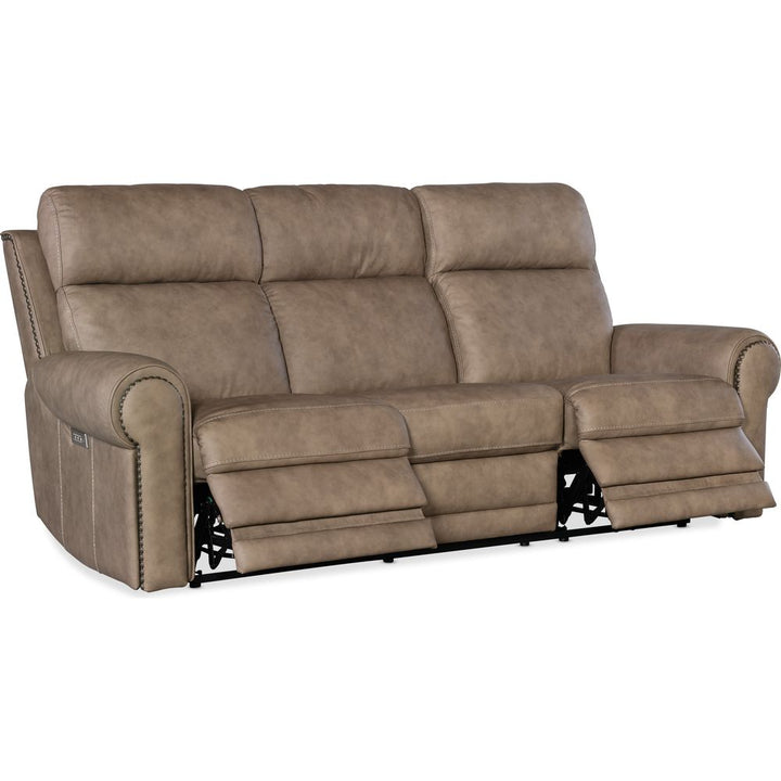 Sofas: Recliners Summit Power Sofa with Power Headrest & Lumbar - Brown