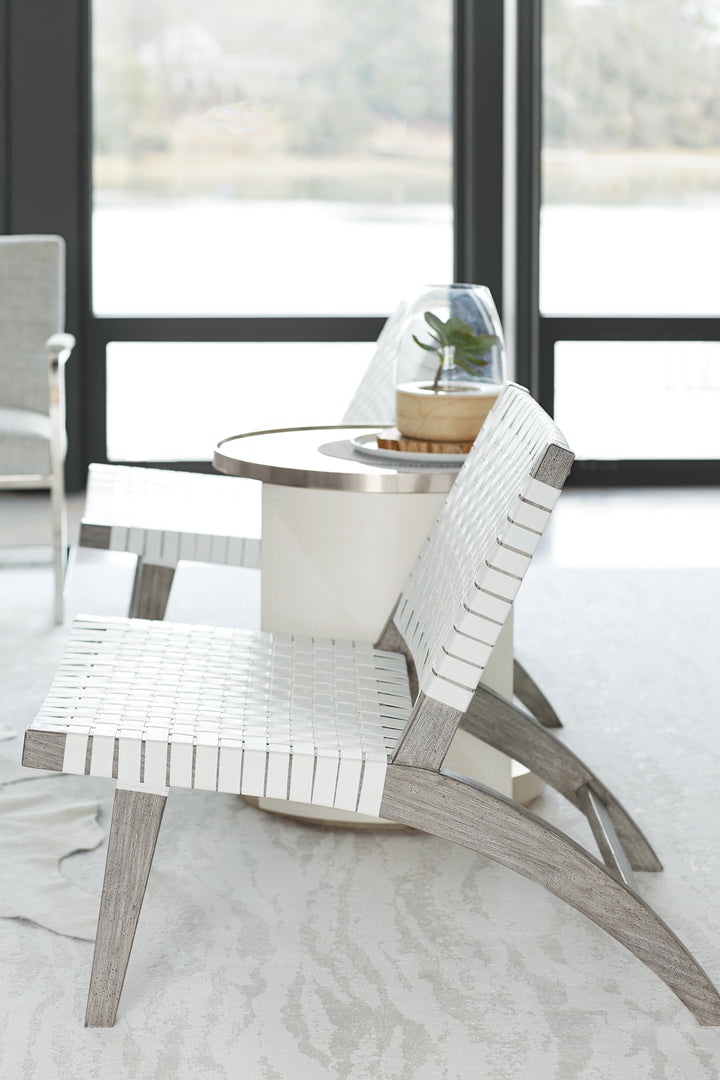 Axiom Round Glass Top Chairside Table