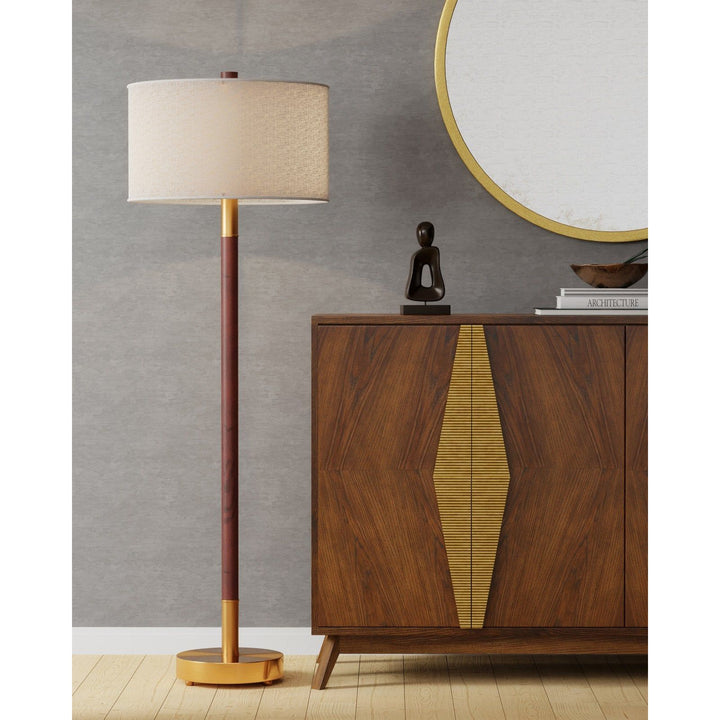 Bravo Mahogany Floor Lamp