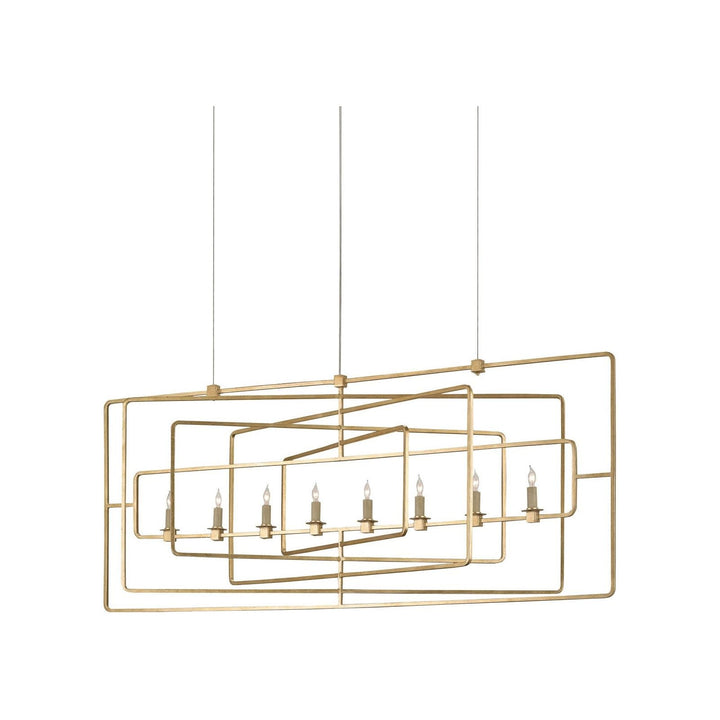 Metro Gold Rectangular Chandelier