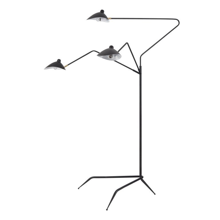 Risley 81.5'' High 3 - Light Floor Lamp - Matte Black-Elk Home-ELK-H0019-11103-Floor Lamps-2-France and Son