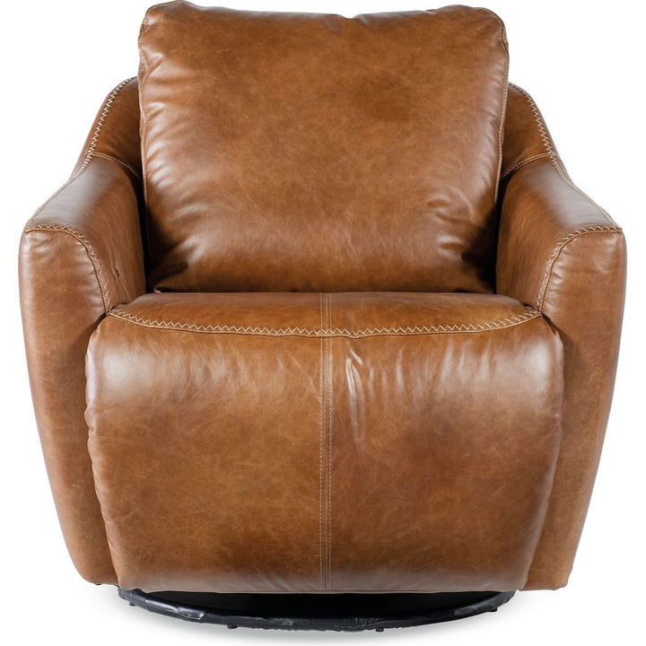 Lounge Chairs: Recliners Beau Swivel w/Power Footrest - Brown