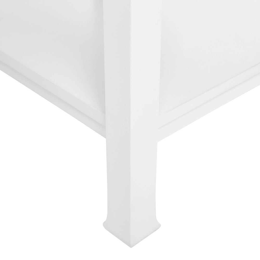 Harlow 1-Drawer Side Table, White Pearl