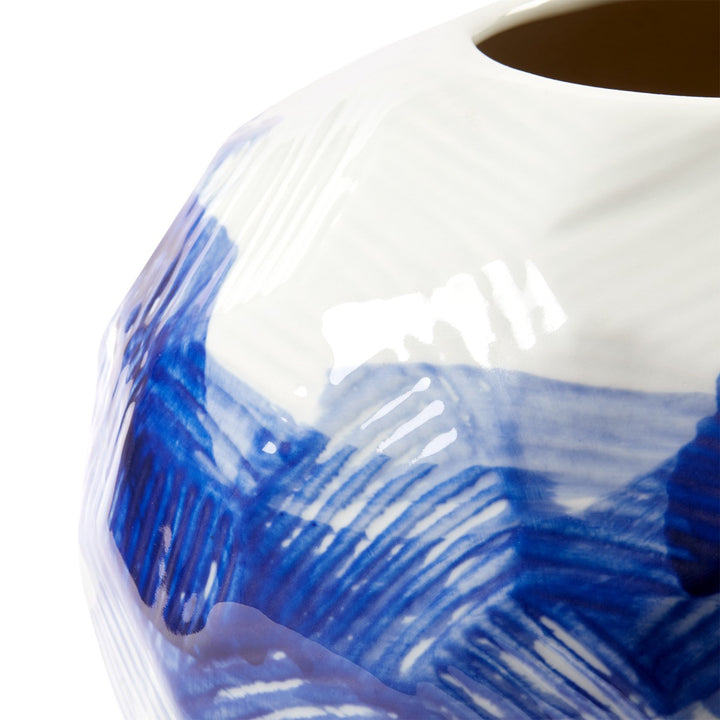 Hatch Vase, Blue and White
