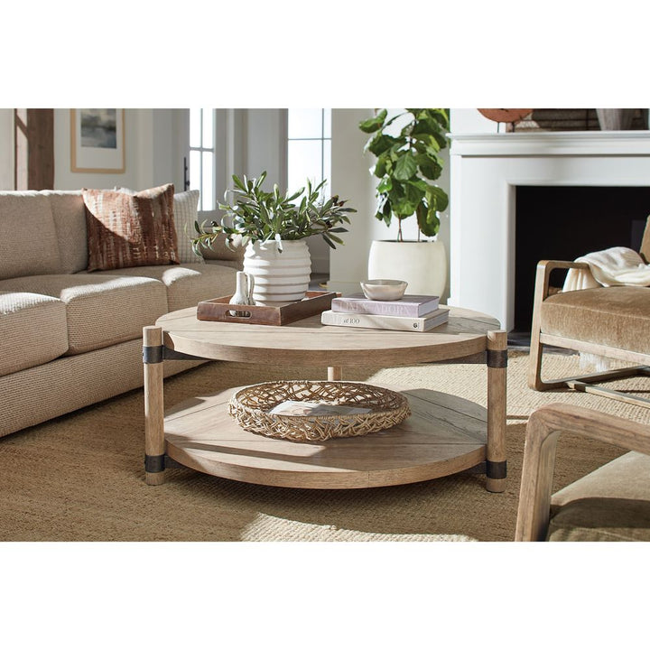 Coffee Tables Vineyard Row Round Cocktail Table - Light Wood