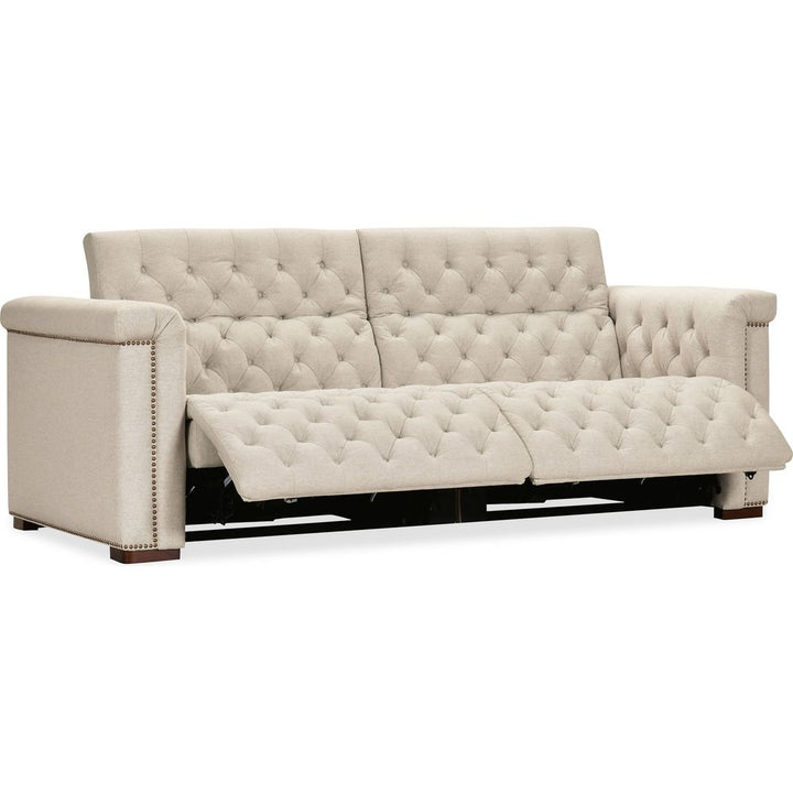Sofas: Recliners Savion Deux LAF/RAF 2 over 2 Sofa with Power Recliners and Power Headrests - Beige