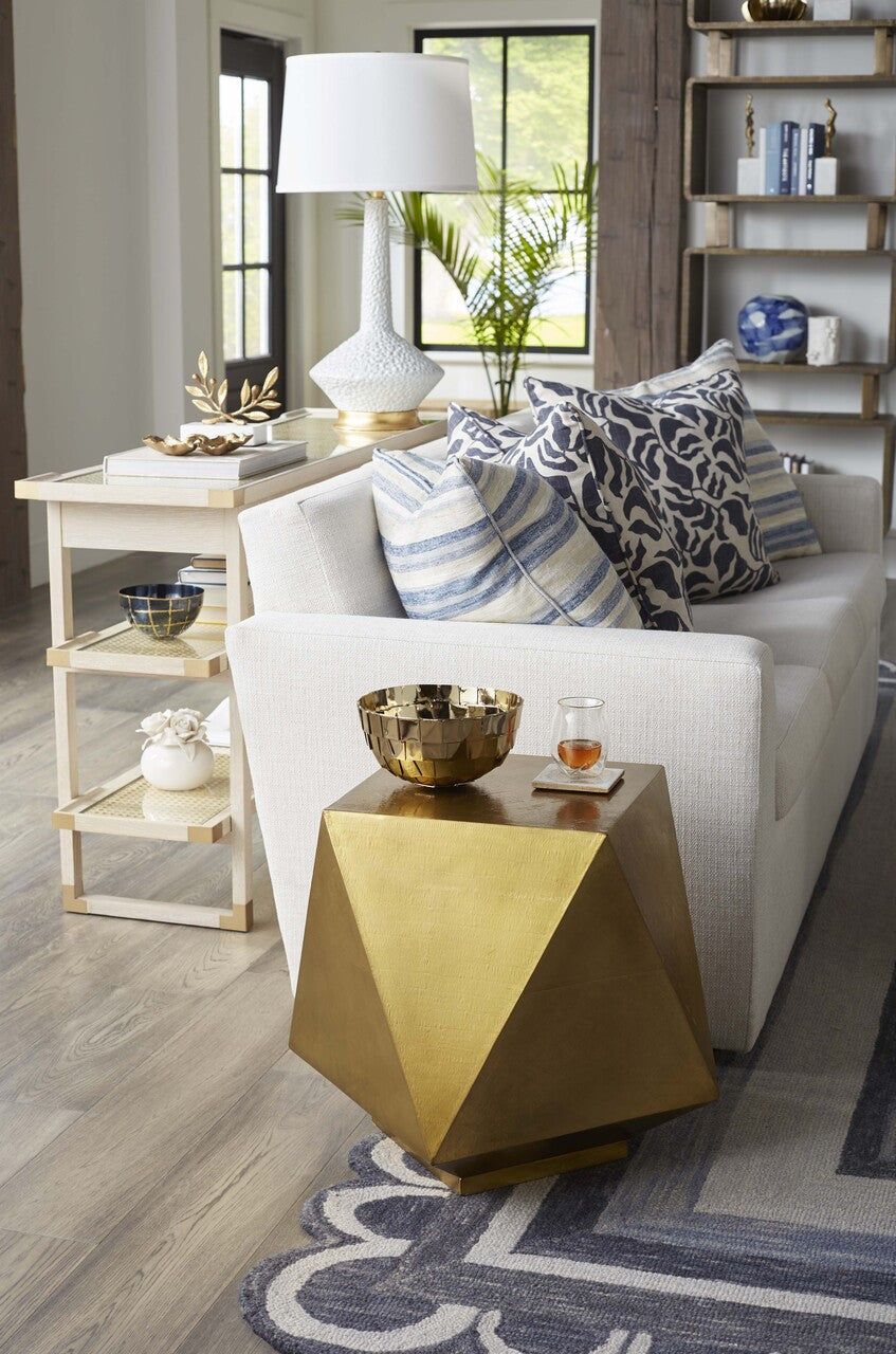 Hedron Side Table, Light Antique