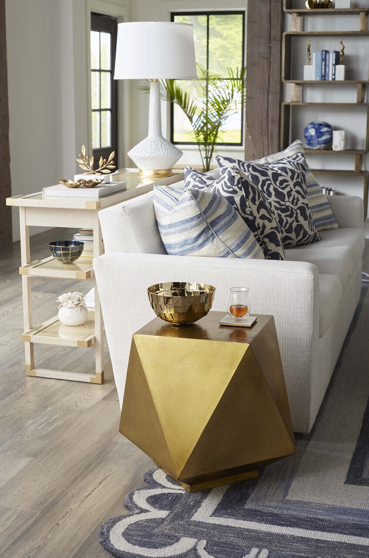 Hedron Side Table, Light Antique
