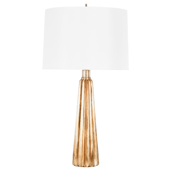 Table Lamps Hensley - Tasselshaped Gold Leaf Lamp Base.