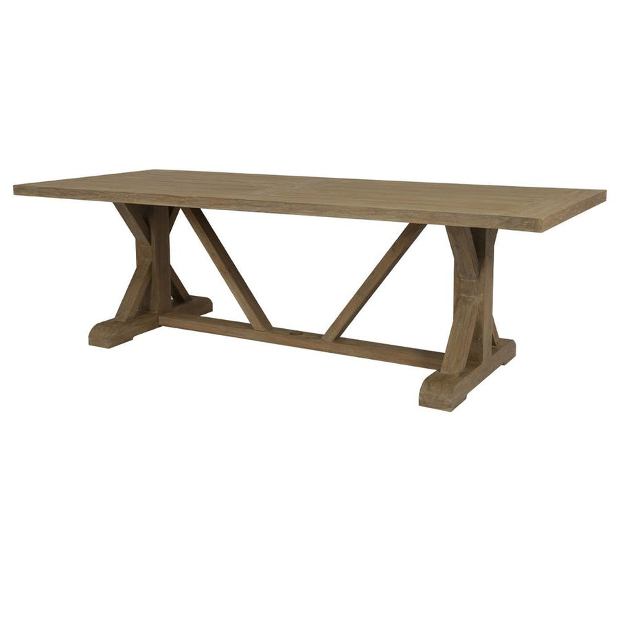 Outdoor Dining Tables Coastal Teak 94" Trestle Dining Table
