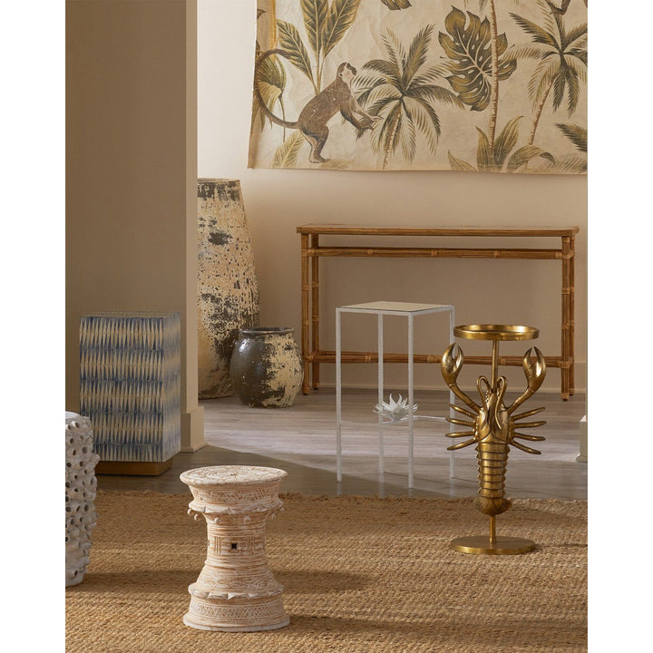 Sisalana White Accent Table