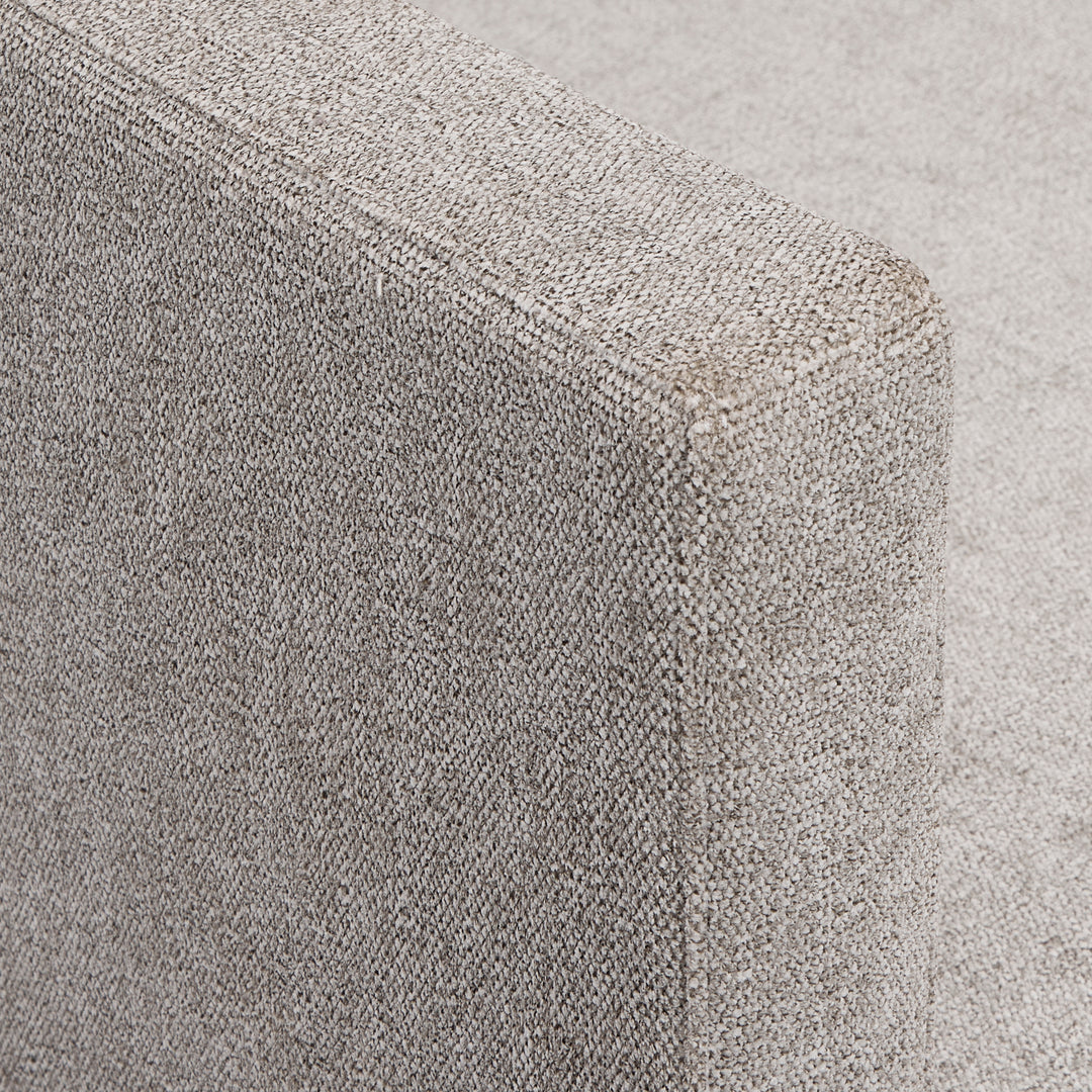 Linea Upholstered Arm Chair in Cerused Greige Finish