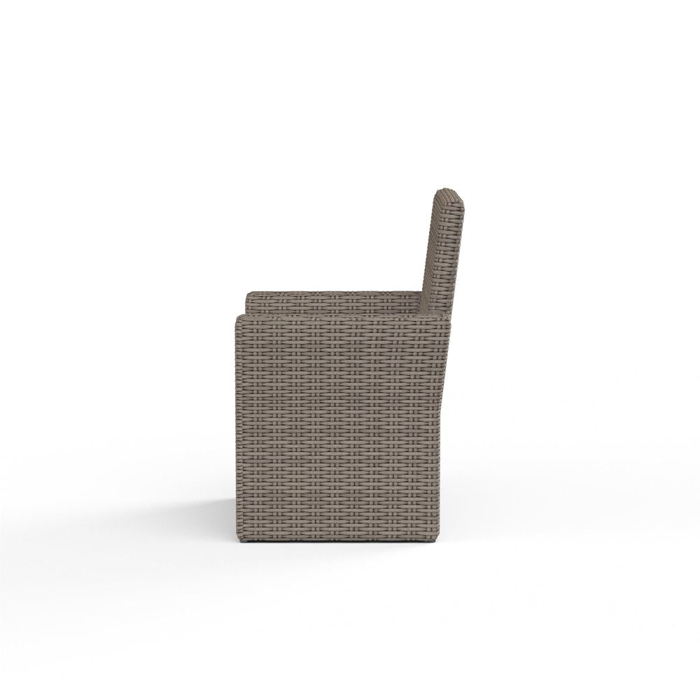 Outdoor Dining Chairs Coronado Dining Chair in Canvas Flax w/ Self Welt