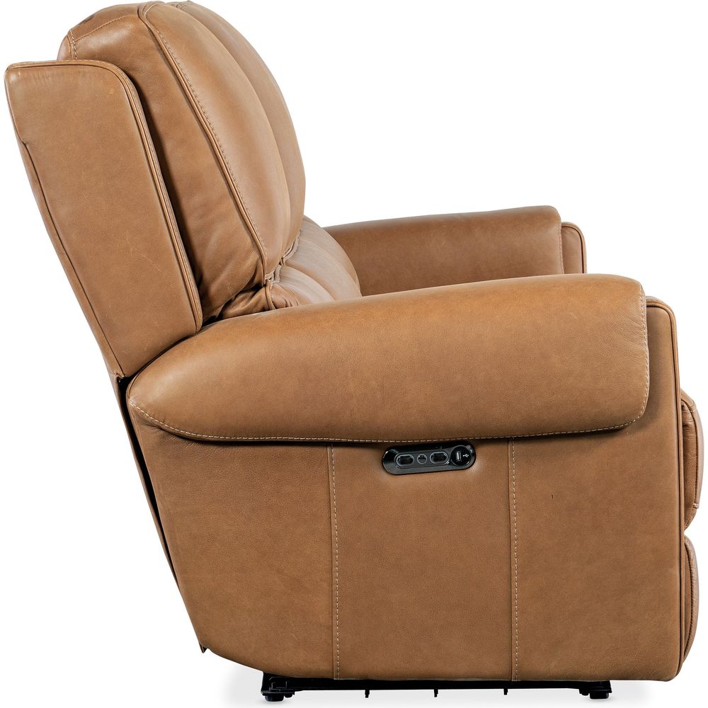 Somers Sofa with Power Recline & Power Headrest - Brown