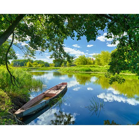 Canoe in the Countryside-Wendover-WEND-HLD028-Wall Art-1-France and Son