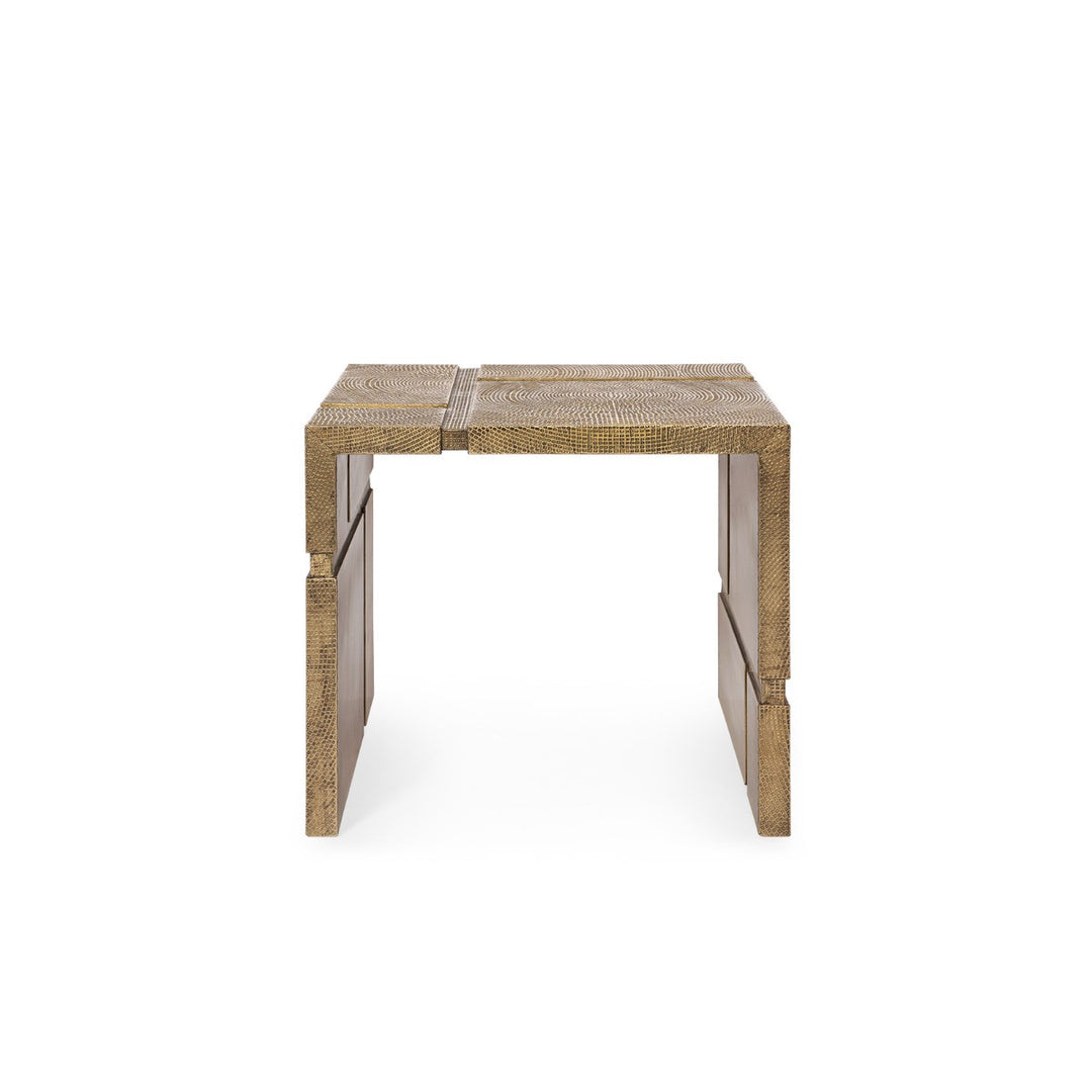 Hollis Nesting Tables Set of 2, Antique Brass