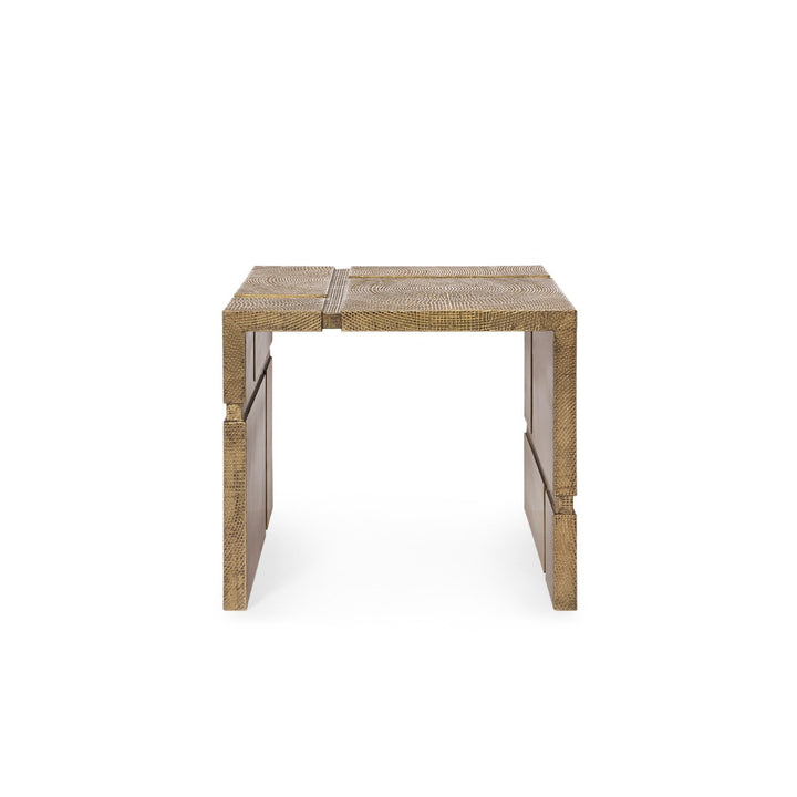 Hollis Nesting Tables Set of 2, Antique Brass