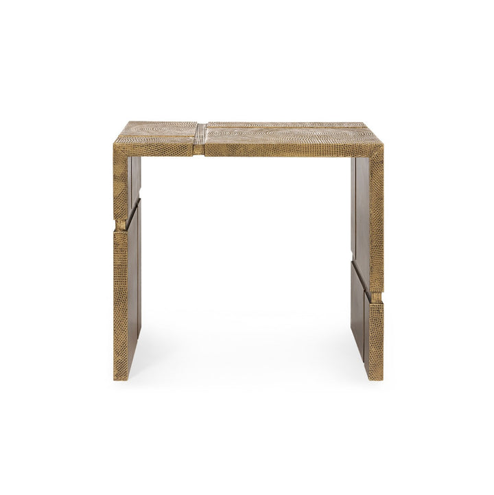 Hollis Nesting Tables Set of 2, Antique Brass