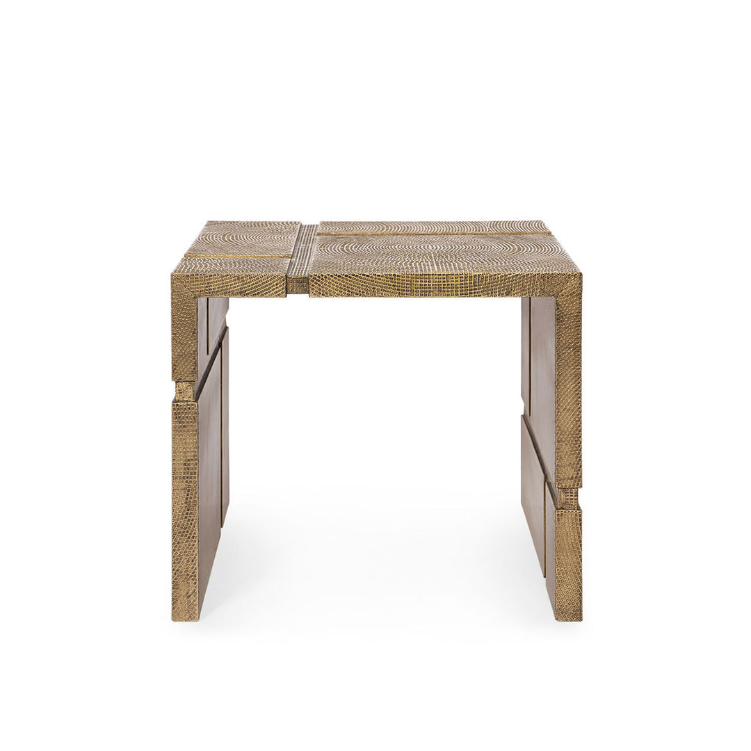 Hollis Nesting Tables Set of 2, Antique Brass