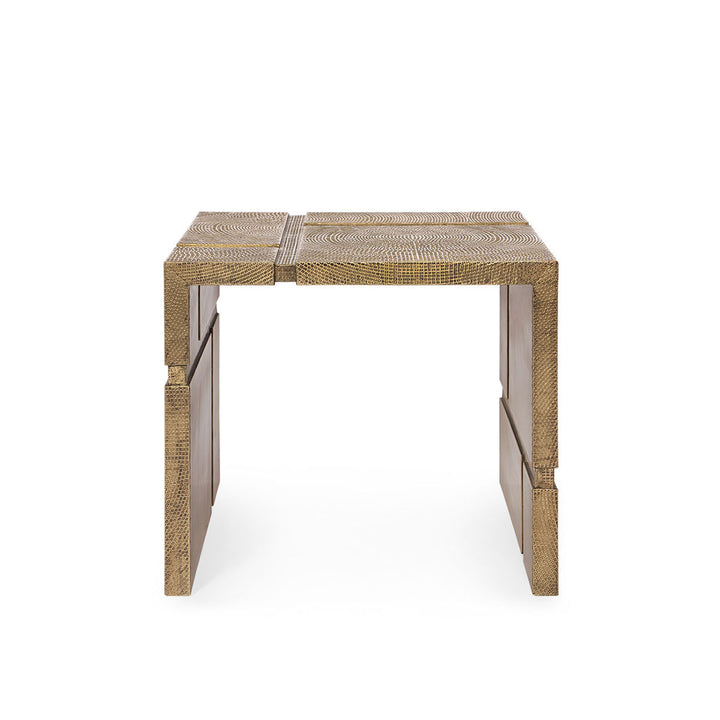 Hollis Nesting Tables Set of 2, Antique Brass