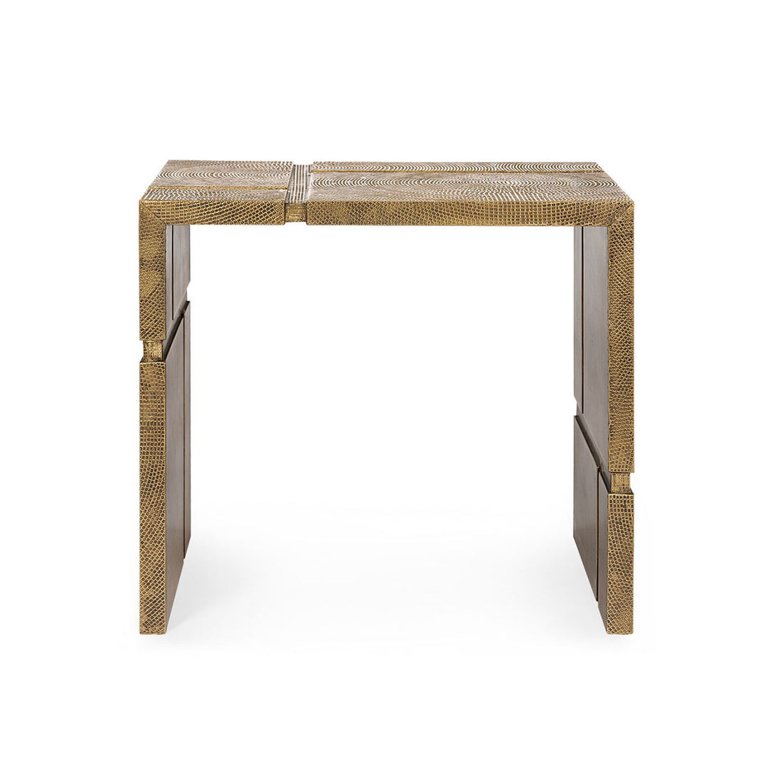 Hollis Nesting Tables Set of 2, Antique Brass