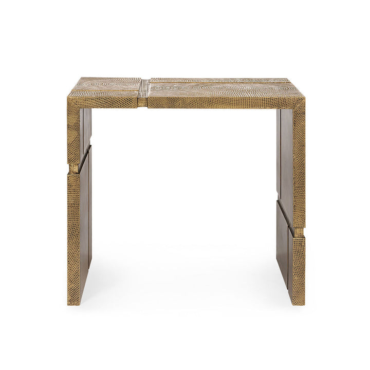 Hollis Nesting Tables Set of 2, Antique Brass