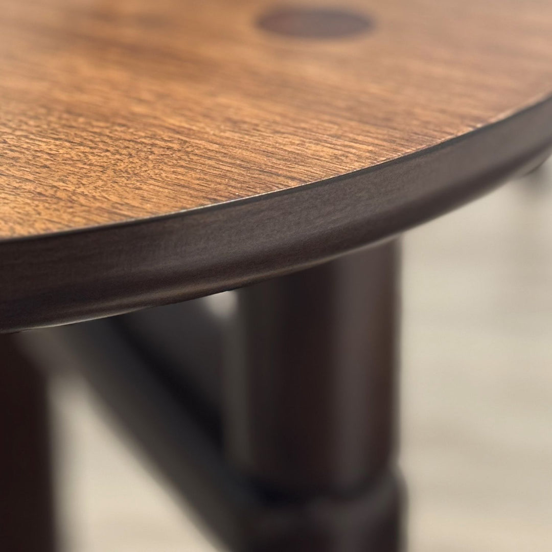 Verge Round End Table — Handcrafted Walnut