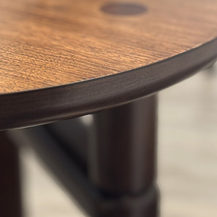 Verge Round End Table — Handcrafted Walnut