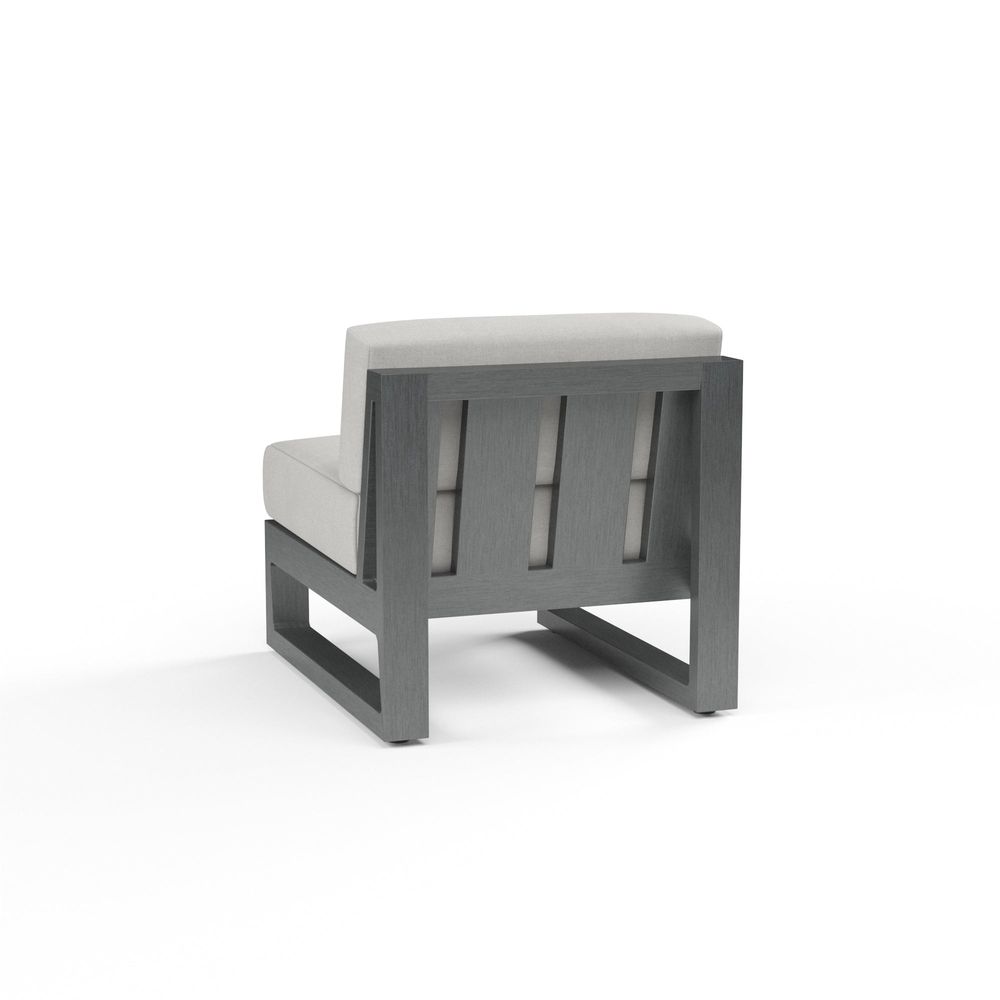 Outdoor Lounge Chairs Redondo Armless Club in Cast Silver, No Welt