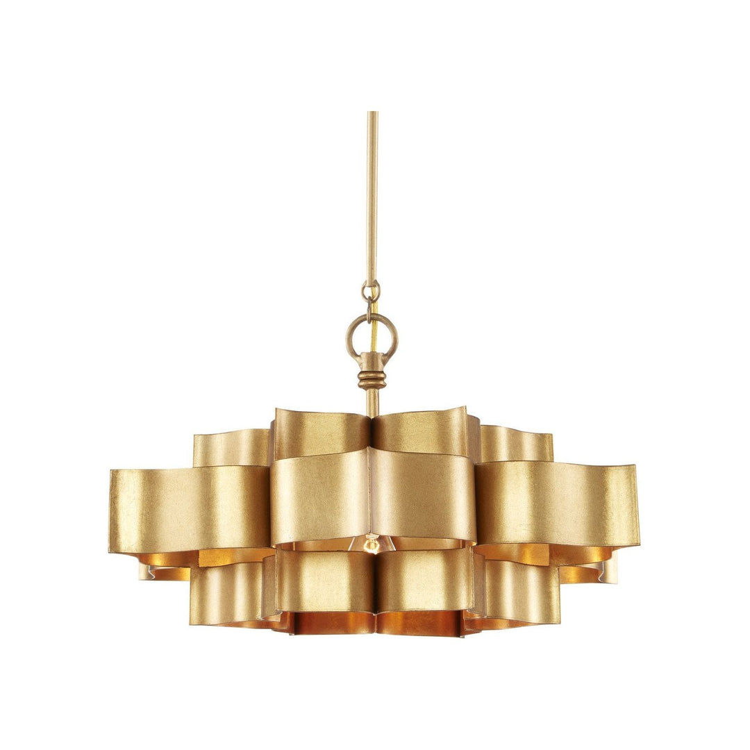 Grand Lotus Small Gold Chandelier