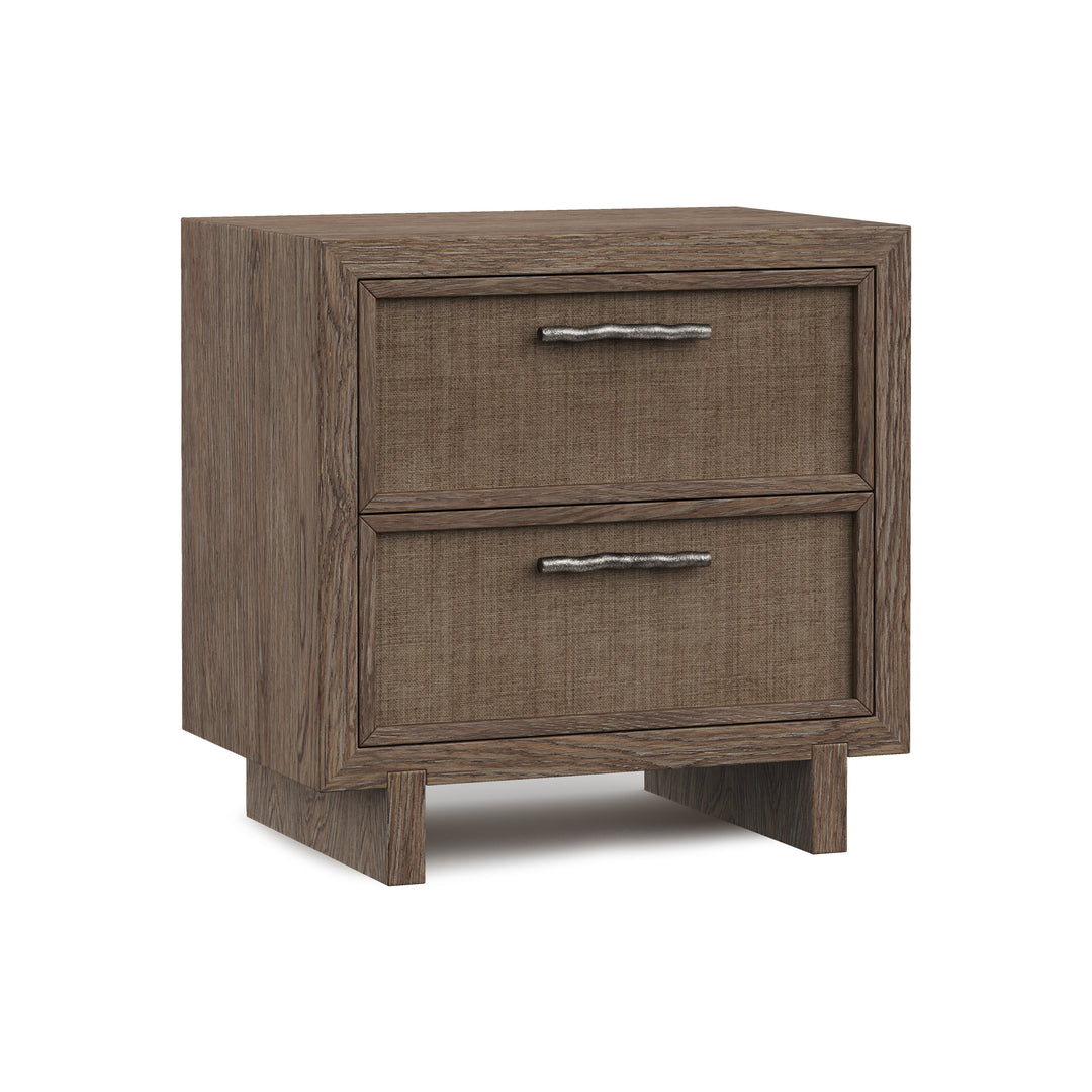Casa Paros Nightstand with Woven Drawer Front