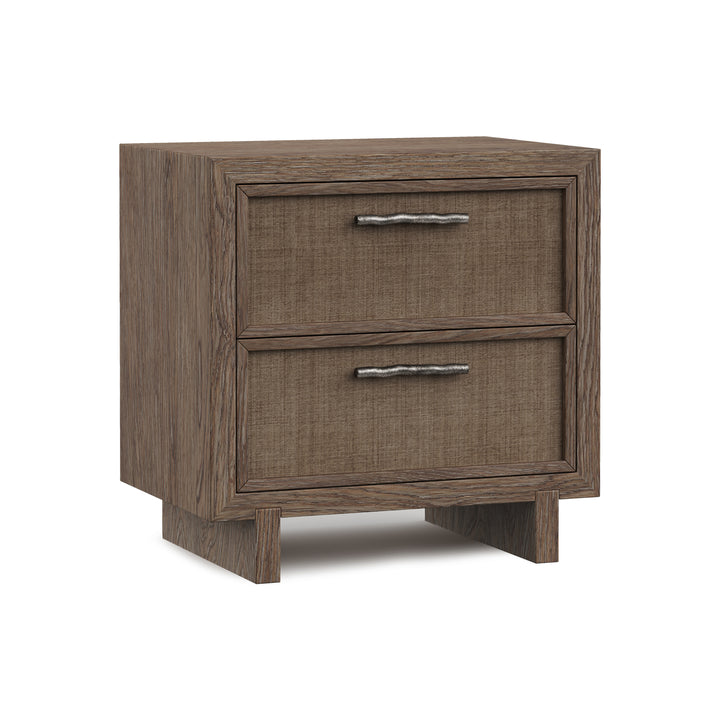 Casa Paros Nightstand with Woven Drawer Front