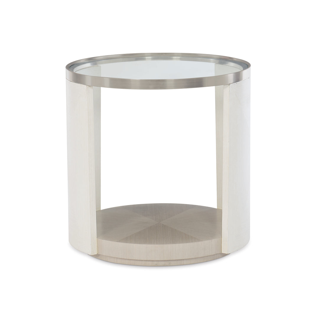 Axiom Round Glass Top Chairside Table