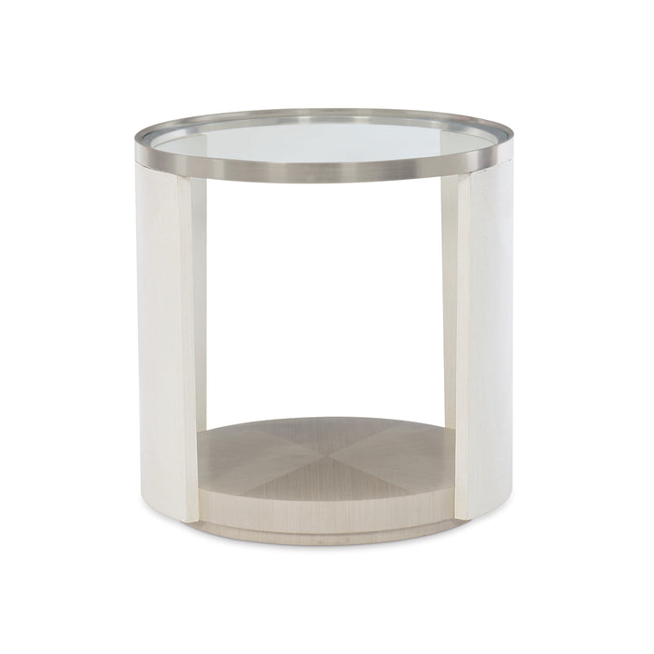 Axiom Round Glass Top Chairside Table