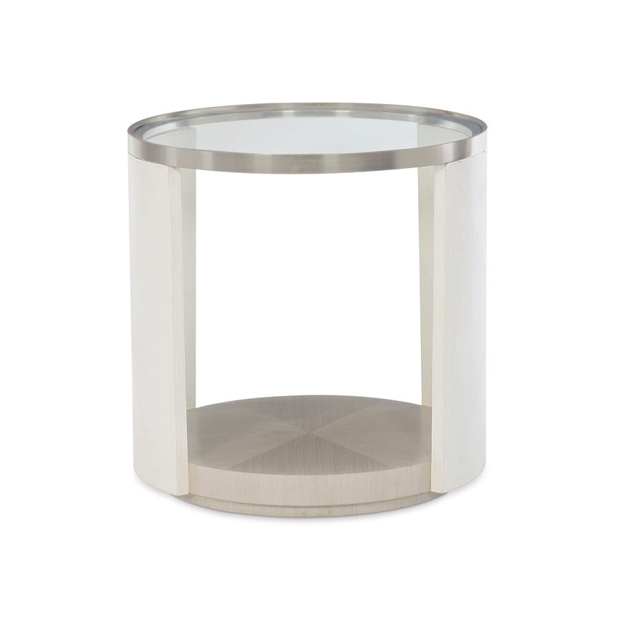 Axiom Round Glass Top Chairside Table