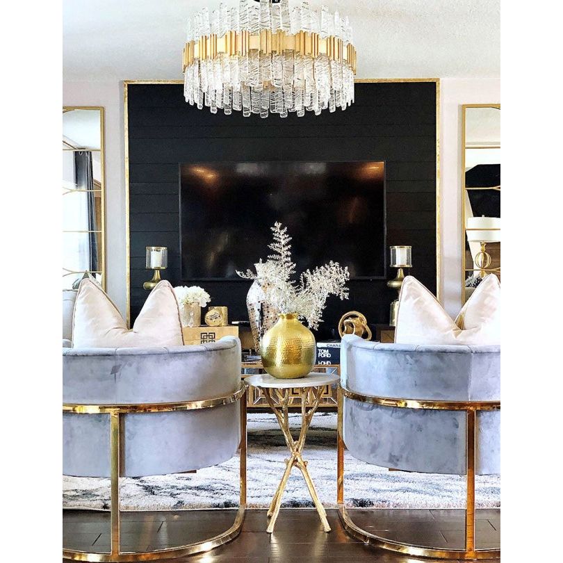 Ciro Chandelier - Warm Silver Leaf 8 Lights