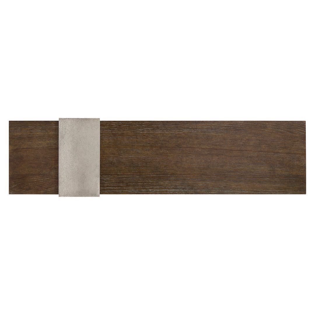 Linea Console Table in Cerused Charcoal Finish