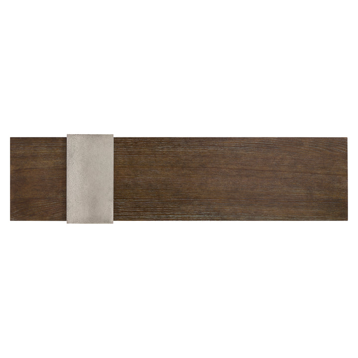 Linea Console Table in Cerused Charcoal Finish