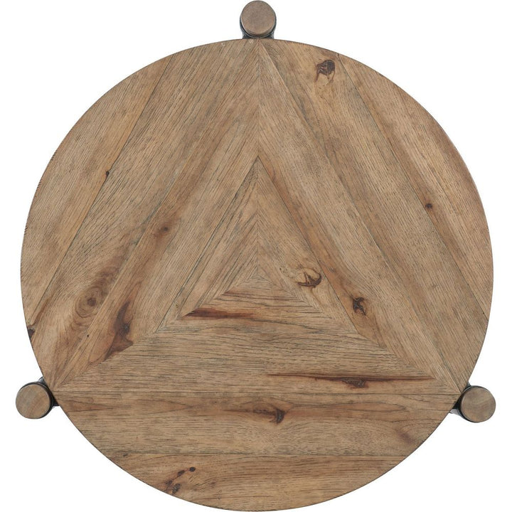 Vineyard Row Round End Table - Light Wood