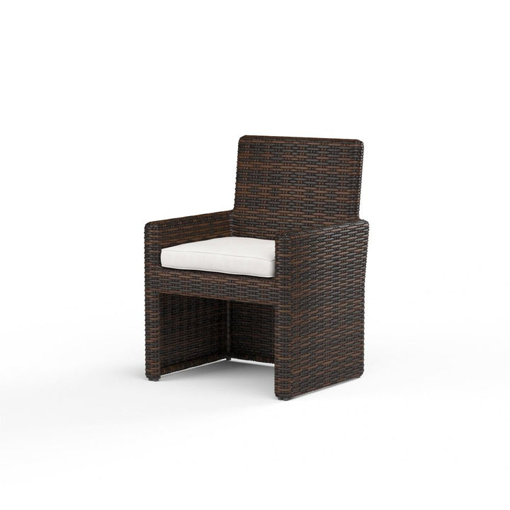 Outdoor Dining Chairs Montecito Dining Chair in Canvas Flax w/ Self Welt