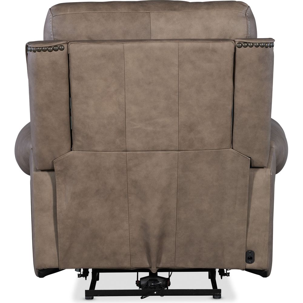 Duncan Power Recliner with Power Headrest & Lumbar - Brown