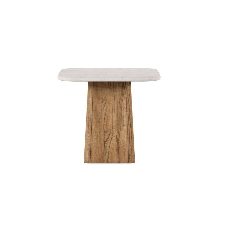 Portico Accent Table - Brown, White