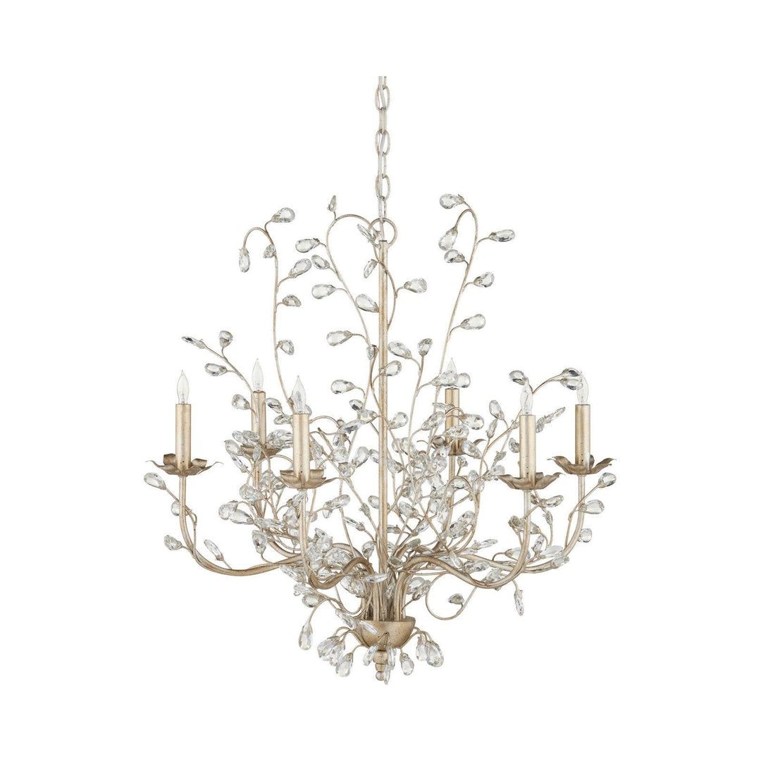 Crystal Bud Medium Silver Chandelier